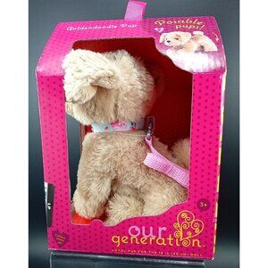 Our Generation Goldendoodle Posable Plush Pup & Accessories  Fits 18-Inch Doll